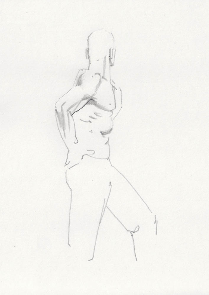 Chapter II — Lust, a held pose captured in pencil
